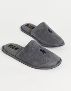 Серые слиперы без застежки Polo Ralph Lauren Sunday Scuff II-Серый