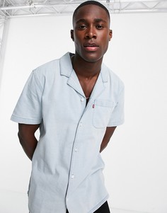 Рубашка из облегченного денима с короткими рукавами Levis Cubano-Голубой
