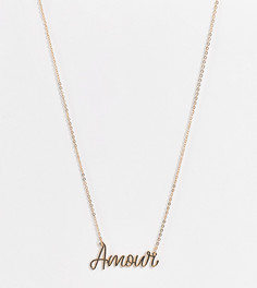 Золотистое ожерелье с подвеской "Amour" Glamorous Exclusive-Золотистый