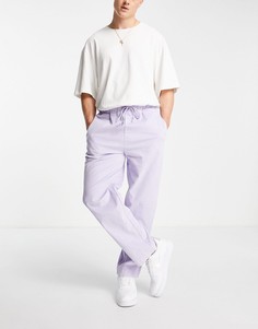 Сиреневые вельветовые брюки со шнурком Another Reason-Фиолетовый цвет