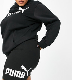 Черные шорты-леггинсы с логотипом Puma Plus Essentials-Черный цвет