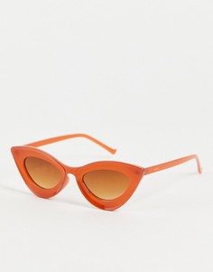 Солнцезащитные очки «кошачий глаз» в оправе карамельного цвета Nali-Коричневый цвет