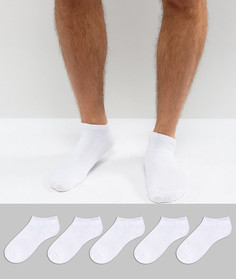 Набор из 5 пар спортивных носков Jack & Jones-Белый