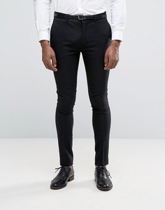 Супероблегающие брюки под смокинг Only & Sons-Черный