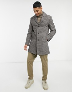 Коричневое пальто в «гусиную лапку» Harry Brown-Коричневый