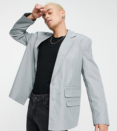 Oversized-блейзер серого цвета с карманом (от комплекта) COLLUSION-Серый