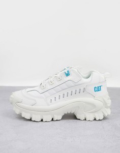 Бело-голубые массивные кроссовки CAT Intruder-Белый Caterpillar