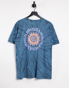 Темно-синяя футболка с логотипом Quiksilver-Темно-синий