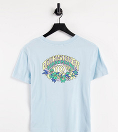 Голубая футболка Quiksilver Ocean Picture - эксклюзивно для ASOS-Голубой
