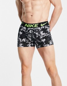 Серые боксеры-брифы из хлопка и вискозы с камуфляжным принтом Nike Luxe-Серый
