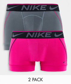 Набор из 2 боксеров-брифов розового и серого цветов Nike Breathe Micro-Розовый цвет