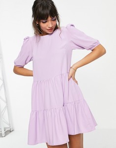 Сиреневое платье мини с ярусной юбкой Urban Threads-Фиолетовый цвет