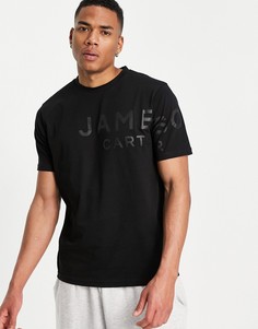 Черная футболка с логотипом Jameson Carter Billie-Черный цвет