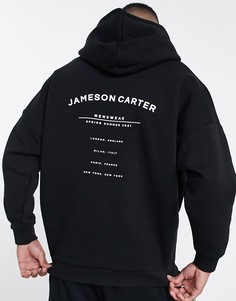 Oversized-худи черного цвета Jameson Carter Taylor-Черный цвет