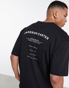 Черная oversized-футболка Jameson Carter Taylor-Черный цвет