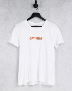 Хлопковая футболка с логотипом In Wear Ulysa optimist-Белый