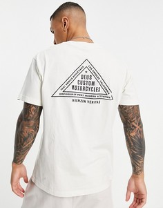 Белая футболка с принтом треугольника на спине Deus Ex Machina Roza-Белый