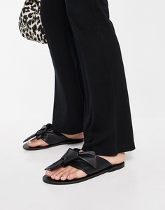 Черные сандалии с узлом Asra Susanna-Черный цвет