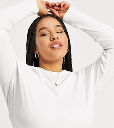 Белый лонгслив Cotton:On Curve