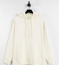 Эксклюзивный oversized-худи песочного цвета из органического хлопка Selected Exclusive-Светло-бежевый цвет