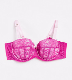 Розовый кружевной бюстгальтер-балконет Ann Summers Curve-Розовый цвет