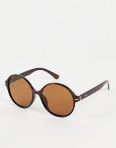 Коричневые круглые солнцезащитные очки Nali-Коричневый цвет