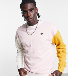 Розовый свитшот в стиле колор блок PUMA Downtown – эксклюзивно для ASOS-Розовый цвет