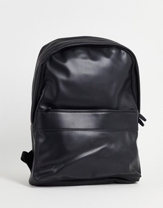 Черный рюкзак из искусственной кожи ASOS DESIGN-Черный цвет