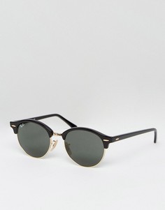 Черные круглые солнцезащитные очки «Клабмастер» Ray-Ban-Черный цвет