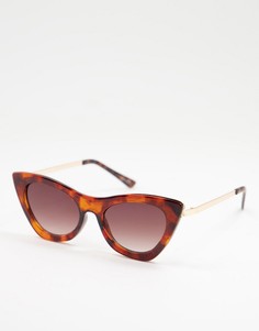 Солнцезащитные очки «кошачий глаз» в классической черепаховой оправе Skinnydip-Коричневый цвет