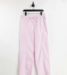 Прямые розовые брюки COLLUSION Unisex-Розовый цвет