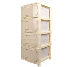 Комод 4 ящика, Беленый дуб, 39х47х95 см, 0352, Violet