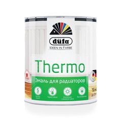 Эмаль алкидная DufaRetail Thermo для радиаторов белая глянцевая, 0.75 л