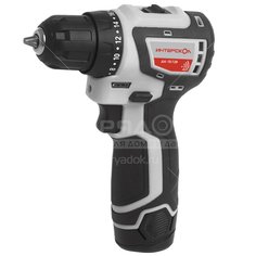 Дрель-шуруповерт аккумуляторная, безударная, Интерскол, ДА-10/12В, бесщеточная, 12 В, кейс