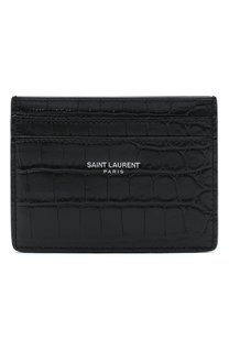 Кожаный футляр для кредитных карт с тиснением Saint Laurent