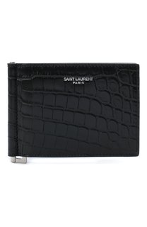 Кожаный зажим для денег Saint Laurent