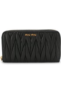 Кожаный кошелек на молнии Miu Miu