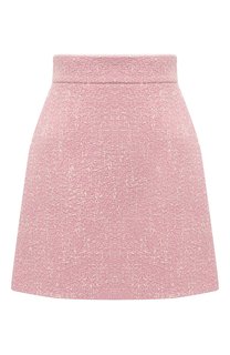 Юбка из шерсти и хлопка Miu Miu