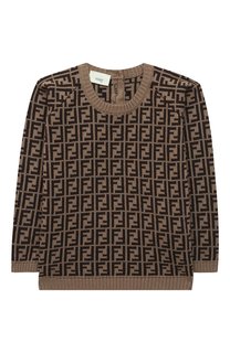 Хлопковый пуловер Fendi