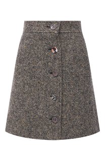 Юбка из шерсти и шелка Chloé