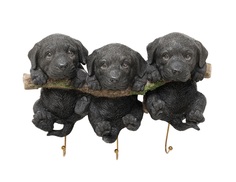 Вешалка настенная puppies (kare) черный 29x21x12 см.