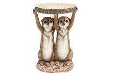 Столик приставной meerkat sisters (kare) коричневый 35x55x33 см.