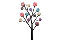 Вешалка настенная bubble tree (kare) мультиколор 65x111x7 см.