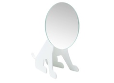 Зеркало настольное dog face (kare) белый 10x24x17 см.