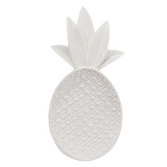 Декоративный поднос в форме ананаса (w) (bloomingville) белый 9x19 см.
