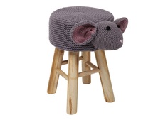 Пуф mouse (kare) серый 40x35x27 см.