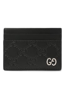 Кожаный футляр для кредитных карт с тиснением signature  Gucci