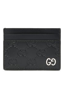 Кожаный футляр для кредитных карт с тиснением signature  Gucci