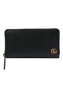 Кожаное портмоне gg marmont на молнии Gucci