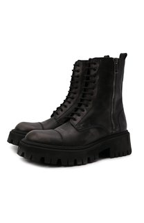 Кожаные ботинки tractor Balenciaga
